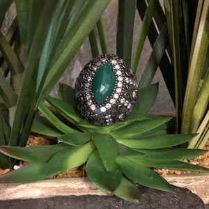 Antique style Ring sultana sterling silver 925